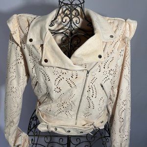 Endless Rose Stencil Cutout Beige Jacket